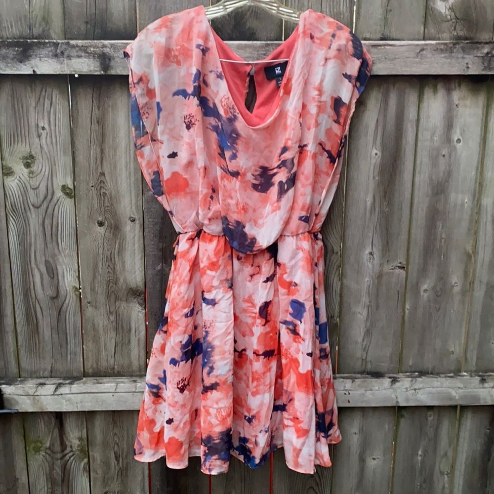 IZ Byer sheer floral dress sz. L